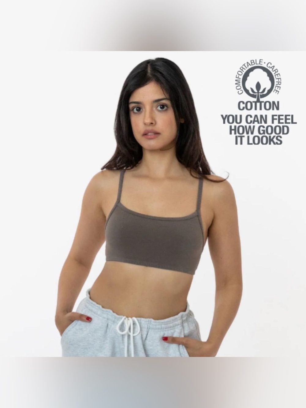 Garment Dye Basic Bralette Sports Bra by Los Angeles Apparel